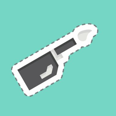 Çıkartma çizgisi Lighter 'ı kesti. BBQ sembolüyle ilgili. dizayn edilebilir