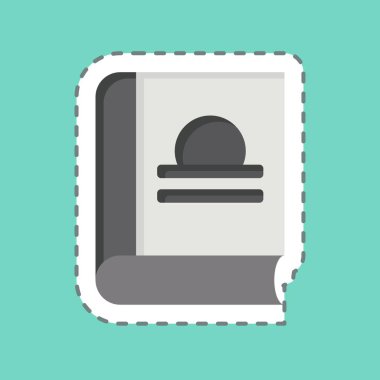 Çıkartma çizgisi Hukuk Kitabı 'nı kesti. Vergi sembolüyle ilgili. dizayn edilebilir