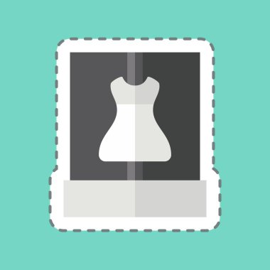 Çıkartma hattı Dükkan Penceresini kesti. Şehir merkezinin sembolüyle ilgili. dizayn edilebilir