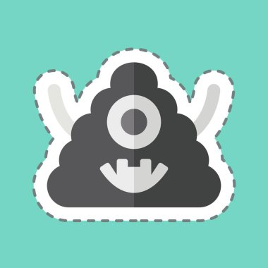 Çıkartma çizgisi Cadılar Bayramı sembolüyle ilgili Canavar 2 'yi kesti. dizayn edilebilir