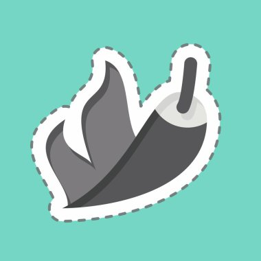 Çıkartma hattı kesilmiş. BBQ sembolüyle ilgili. dizayn edilebilir