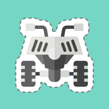 Çıkartma hattı Dörtlü 'yü kesti. Macera sembolüyle ilgili. dizayn edilebilir