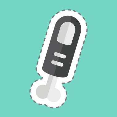 Çıkartma çizgisi Finger 'ı kesti. Cadılar Bayramı sembolüyle ilgili. dizayn edilebilir