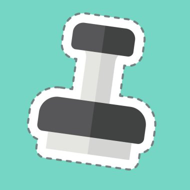 Çıkartma çizgisi pul kesti. Vergi sembolüyle ilgili. dizayn edilebilir