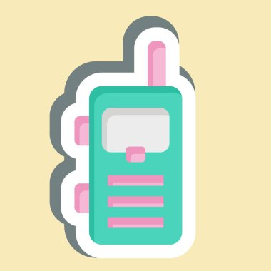 Çıkartmalı Telsiz. Macera sembolüyle ilgili. dizayn edilebilir