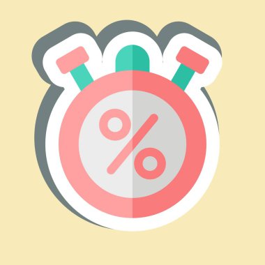 Etiket Vergi Zamanlayıcısı. Vergi sembolüyle ilgili. dizayn edilebilir