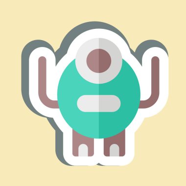 Çıkartma Canavarı. Cadılar Bayramı sembolüyle ilgili. dizayn edilebilir