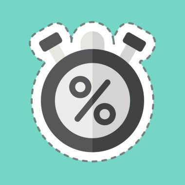 Etiket şeridi vergi zamanlayıcısını kesti. Vergi sembolüyle ilgili. dizayn edilebilir