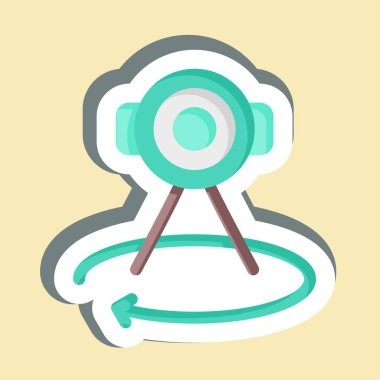 Etiket Meta 360 Kamera. Metaverse sembolüyle ilgili. dizayn edilebilir