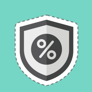 Etiket şeridi Vergi Güvenliğini kesti. Vergi sembolüyle ilgili. dizayn edilebilir