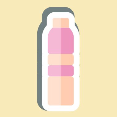 Çıkartma Su Şişesi. Plastik Ürün sembolüyle ilgili. dizayn edilebilir