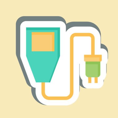 Etiket Toprak Nemlendirici Sensörü. Sensörlerin sembolüyle ilgili. dizayn edilebilir