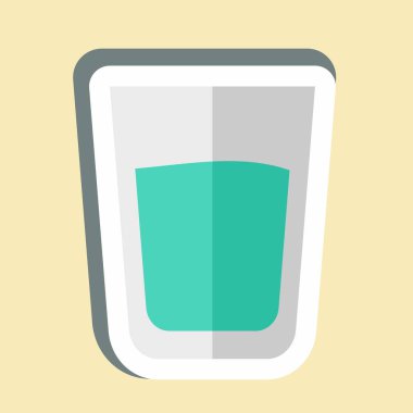 Çıkartma Suyu. Meşrubat sembolüyle ilgili. dizayn edilebilir