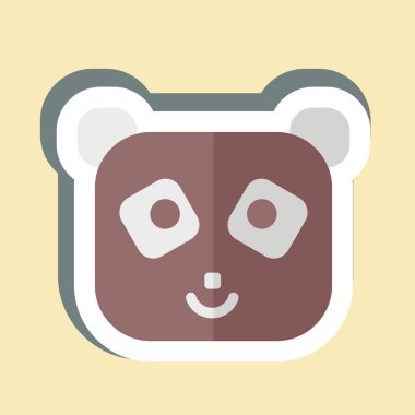 Etiket Pandası. Hayvanlar sembolüyle ilgili. dizayn edilebilir