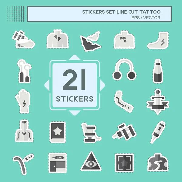 Çıkartma çizgisi kesilmiş. Dövme yap. Kutlama sembolüyle ilgili. dizayn edilebilir