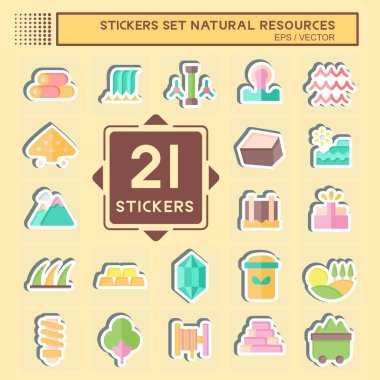 Çıkartma Doğal Kaynakları Belirledi. Eğitim sembolüyle ilgili. dizayn edilebilir