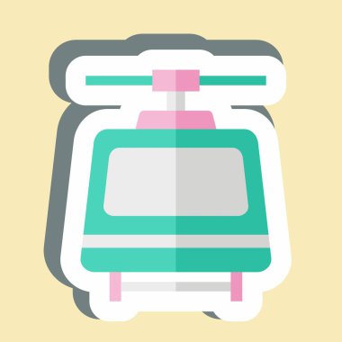 Çıkartma Kayak Kaldırma. Macera sembolüyle ilgili. dizayn edilebilir