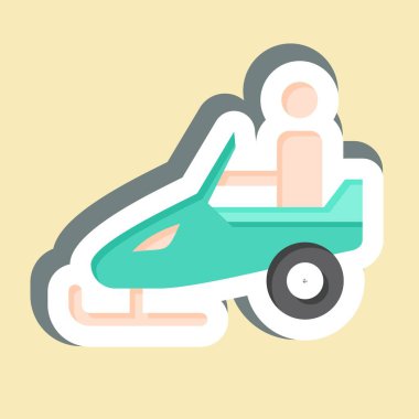 Kar motosikleti çıkartması. Macera sembolüyle ilgili. dizayn edilebilir