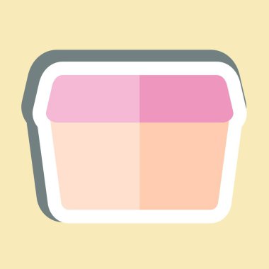 Etiket Plastik Konteyner. Plastik Ürün sembolüyle ilgili. dizayn edilebilir