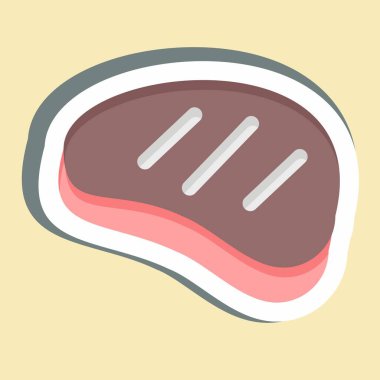 Etiket Bifteği. BBQ sembolüyle ilgili. dizayn edilebilir