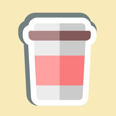 Çıkartmalı paket kahve. Meşrubat sembolüyle ilgili. dizayn edilebilir