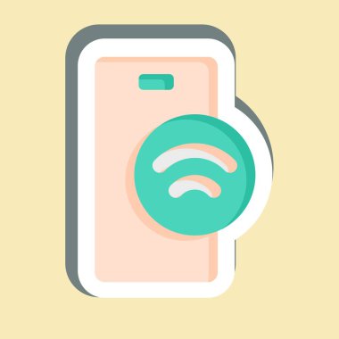 Etiket NFC. Sensörlerin sembolüyle ilgili. dizayn edilebilir