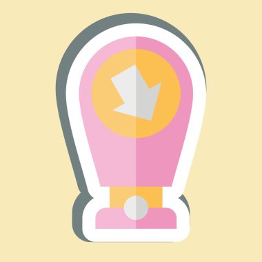 Çıkartma Trafik İşareti. Şehir merkezinin sembolüyle ilgili. dizayn edilebilir