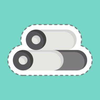 Çıkartma çizgisi Wood 'u kesti. Doğal Kaynaklar sembolüyle ilgili. dizayn edilebilir