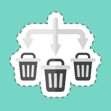 Çıkartma hattı Atık Ayıklama 'yı kesti. Atık sembolüyle ilgili. dizayn edilebilir