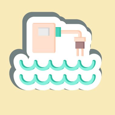 Çıkartma Su Kalitesi Sensörü. Sensörlerin sembolüyle ilgili. dizayn edilebilir