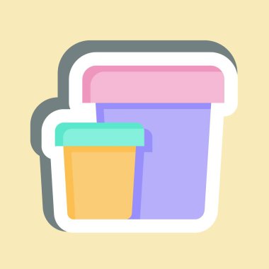 Çıkartma Plastik Ateşli. Plastik Ürün sembolüyle ilgili. dizayn edilebilir