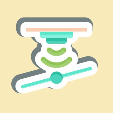 Etiket Eğik Sensör. Sensörlerin sembolüyle ilgili. dizayn edilebilir