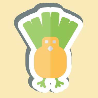 Çıkartmalı hindi. Hayvanlar sembolüyle ilgili. dizayn edilebilir