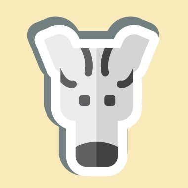 Etiket Zebra. Hayvanlar sembolüyle ilgili. dizayn edilebilir