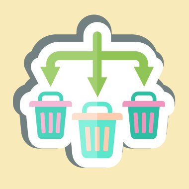 Çıkartma Atık Ayıklama. Atık sembolüyle ilgili. dizayn edilebilir