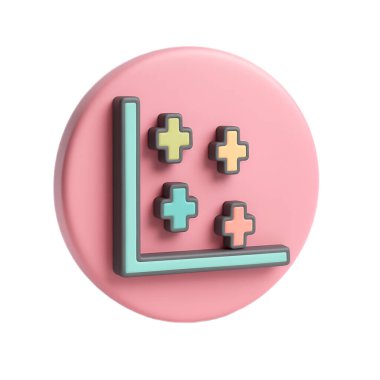 3D Candlestick Çizelgesi. Beyaz arkaplan üzerindeki Bilgi Grafikleri sembolü için uygun