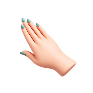 Üç boyutlu ojeli oje. Beyaz arkaplanda Güzellik Bakımı sembolü için uygun