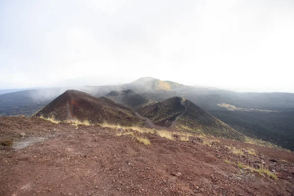 Vistas Volcán Etna Refugio Sapienza Sicilia Italia —  Fotos de Stock