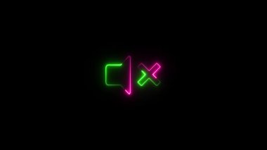 glowing neon line arrows in different directions, vector icon, on black background. colorful outline concept, flat design. vector illustration