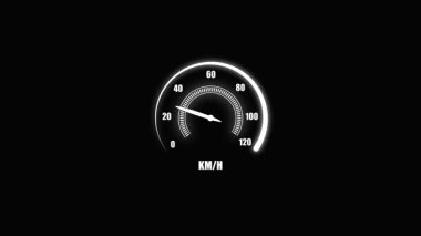 speedometer icon in black style on a dark background.