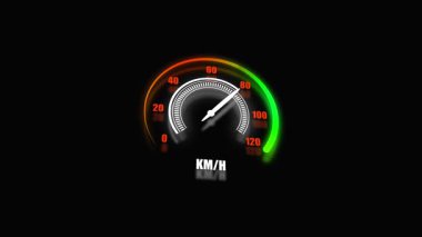 Siyah arkaplanda hız göstergesi
