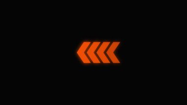 orange neon symbol letter v