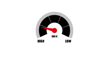 meter vector icon isolated on white background. speedometer icon. meter