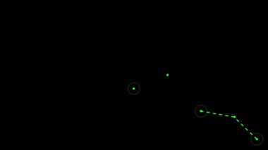 yeşil neon ok işareti.