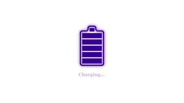 charging battery flat icon, vector illustration