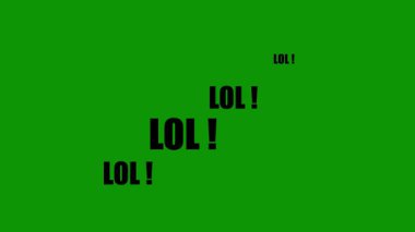 green screen with text message on a black background, vector illustration.