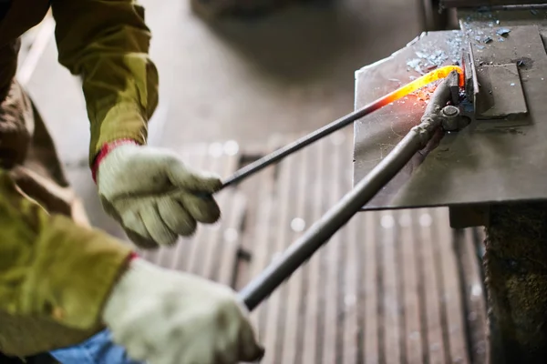 Blacksmith Production Process Metal Products Handmade Workshop — Stock Photo, Image