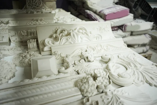 Закрытие Белого Декора Ручной Работы Интерьера — стоковое фото