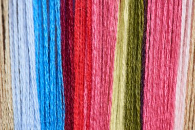 Tekstil, renkli el yapımı konu yakın çekim