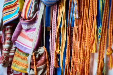 renk el yapımı Tekstil yakın çekim